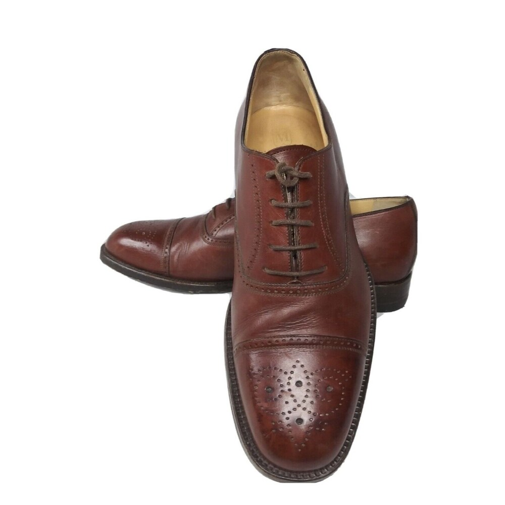 Bruno Magl Brogue Medallion Cap-Toe Oxfords Men's Shoes 8 M Brown